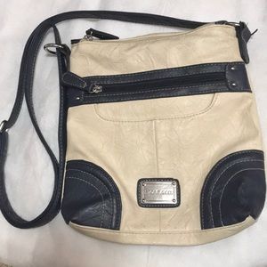 Stone &CO purse blue/cream adjustable strap